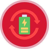 Eco Battery Flat Multi Circle Icon vector