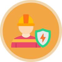 Engineering Protection Flat Multi Circle Icon vector