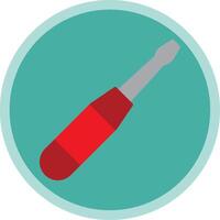 Screw Driver Flat Multi Circle Icon vector