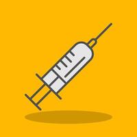 Syringe Filled Shadow Icon vector