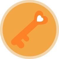 Old Key Flat Multi Circle Icon vector