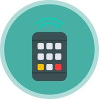 Remote Control Flat Multi Circle Icon vector