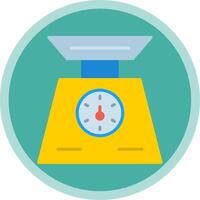 Weigh Scale Flat Multi Circle Icon vector