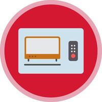 Tv Box Flat Multi Circle Icon vector