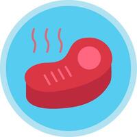 Steak Flat Multi Circle Icon vector