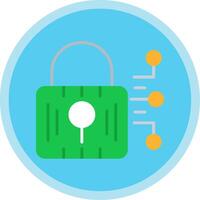 Cyber Security Flat Multi Circle Icon vector