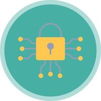 Cyber Security Flat Multi Circle Icon vector