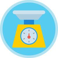 Weighing Machine Flat Multi Circle Icon vector