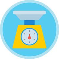 Weighing Machine Flat Multi Circle Icon vector