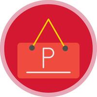 Parking Flat Multi Circle Icon vector