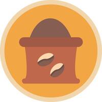 Coffee Bag Flat Multi Circle Icon vector