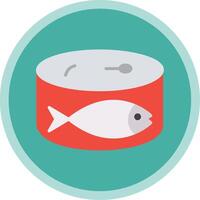 Sardines Flat Multi Circle Icon vector