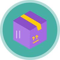 Delivery Box Flat Multi Circle Icon vector