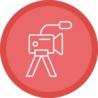 Camera Line Multi Circle Icon vector