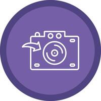 Camera Line Multi Circle Icon vector