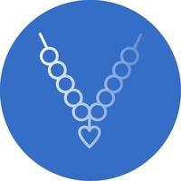 Necklace Flat Bubble Icon vector