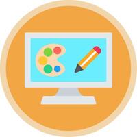 Art Flat Multi Circle Icon vector