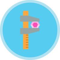 Caliper Flat Multi Circle Icon vector