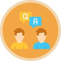 Question And Answer Flat Multi Circle Icon vector