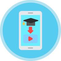 Educational Flat Multi Circle Icon vector