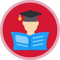 Student Flat Multi Circle Icon vector