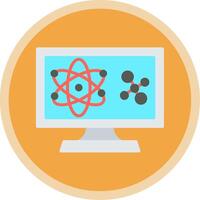 Computer Science Flat Multi Circle Icon vector