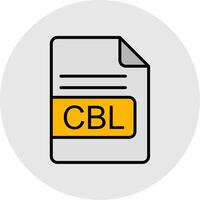 cbl archivo formato línea lleno ligero icono vector