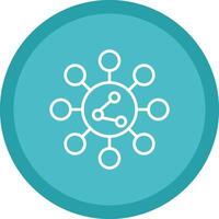 Share Line Multi Circle Icon vector