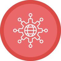 Network Line Multi Circle Icon vector