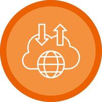Cloud Line Multi Circle Icon vector