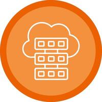 Cloud Computing Line Multi Circle Icon vector