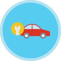 Car Repair Flat Multi Circle Icon vector