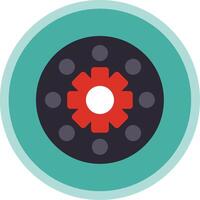 Wheel Flat Multi Circle Icon vector