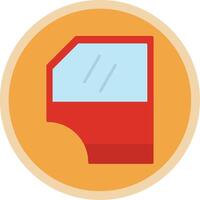 Car Door Flat Multi Circle Icon vector