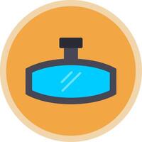 Rearview Mirror Flat Multi Circle Icon vector