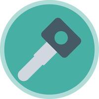 Car Key Flat Multi Circle Icon vector