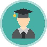 Student Flat Multi Circle Icon vector