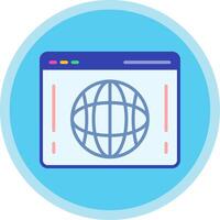 web portal plano multi circulo icono vector