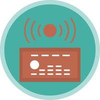 Sound System Flat Multi Circle Icon vector