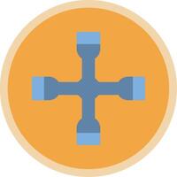 Wheel Brace Flat Multi Circle Icon vector