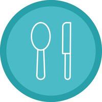 Cutlery Line Multi Circle Icon vector