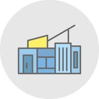 Architecture Line Filled Light Icon vector
