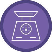 Weigh Scale Line Multi Circle Icon vector