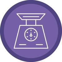 Weigh Scale Line Multi Circle Icon vector