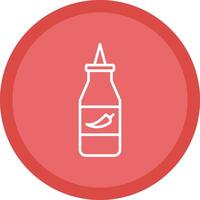 Ketchup Line Multi Circle Icon vector