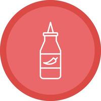 Ketchup Line Multi Circle Icon vector