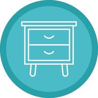 Side Table Line Multi Circle Icon vector