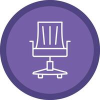 Office Chair Line Multi Circle Icon vector