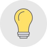 Light Bulb Line Filled Light Icon vector