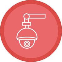 Security Camera Line Multi Circle Icon vector